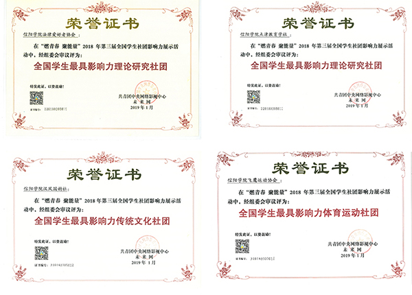 我校在2018年第三届全国学生社团影响力展示活动中荣获多个奖项